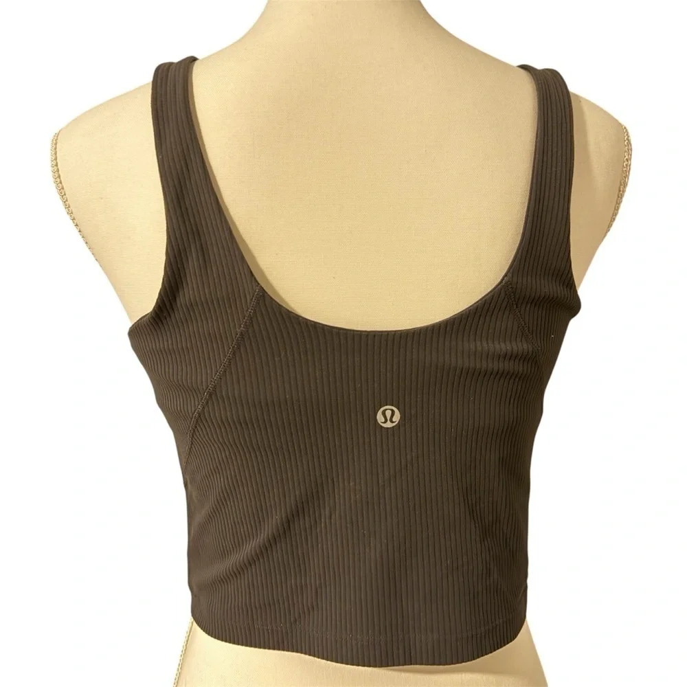 lululemon athletica Grey Ribbed Tank Top | Good Used Condition